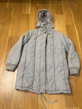 Vintage Windy Weather Quilted Jacket Hooded 80s Hong Kong Coat